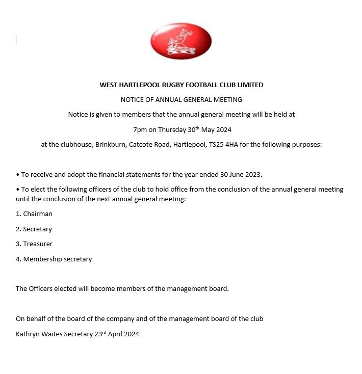 AGM Notice 2024