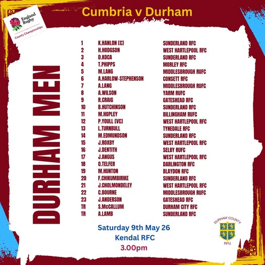2026 Durham teamsheer