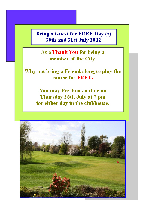 Bring a Guest Free Days 2012