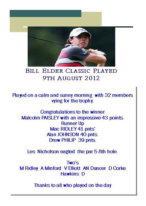 Elder Classic 2012