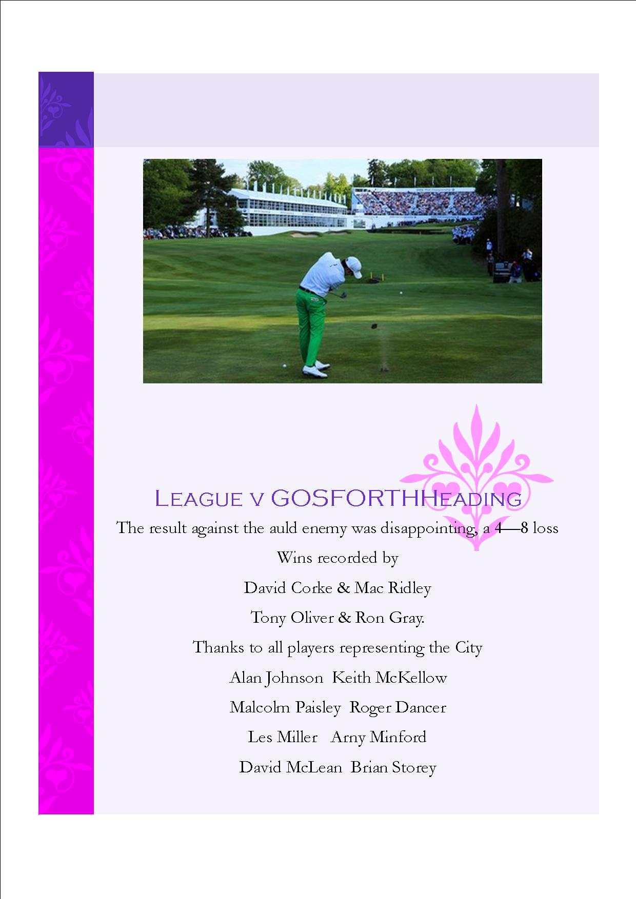 League v Gosforth