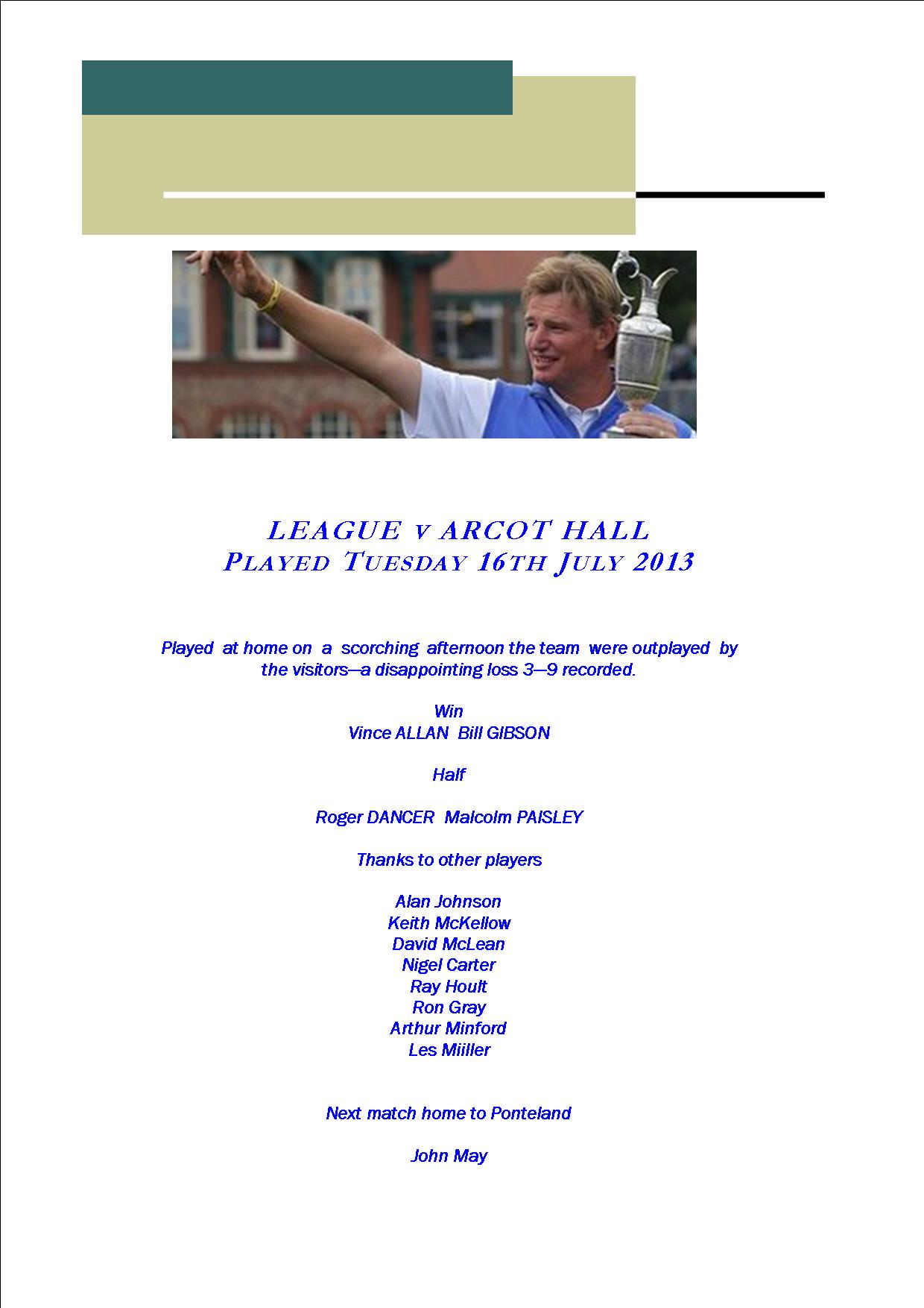 League v Arcot