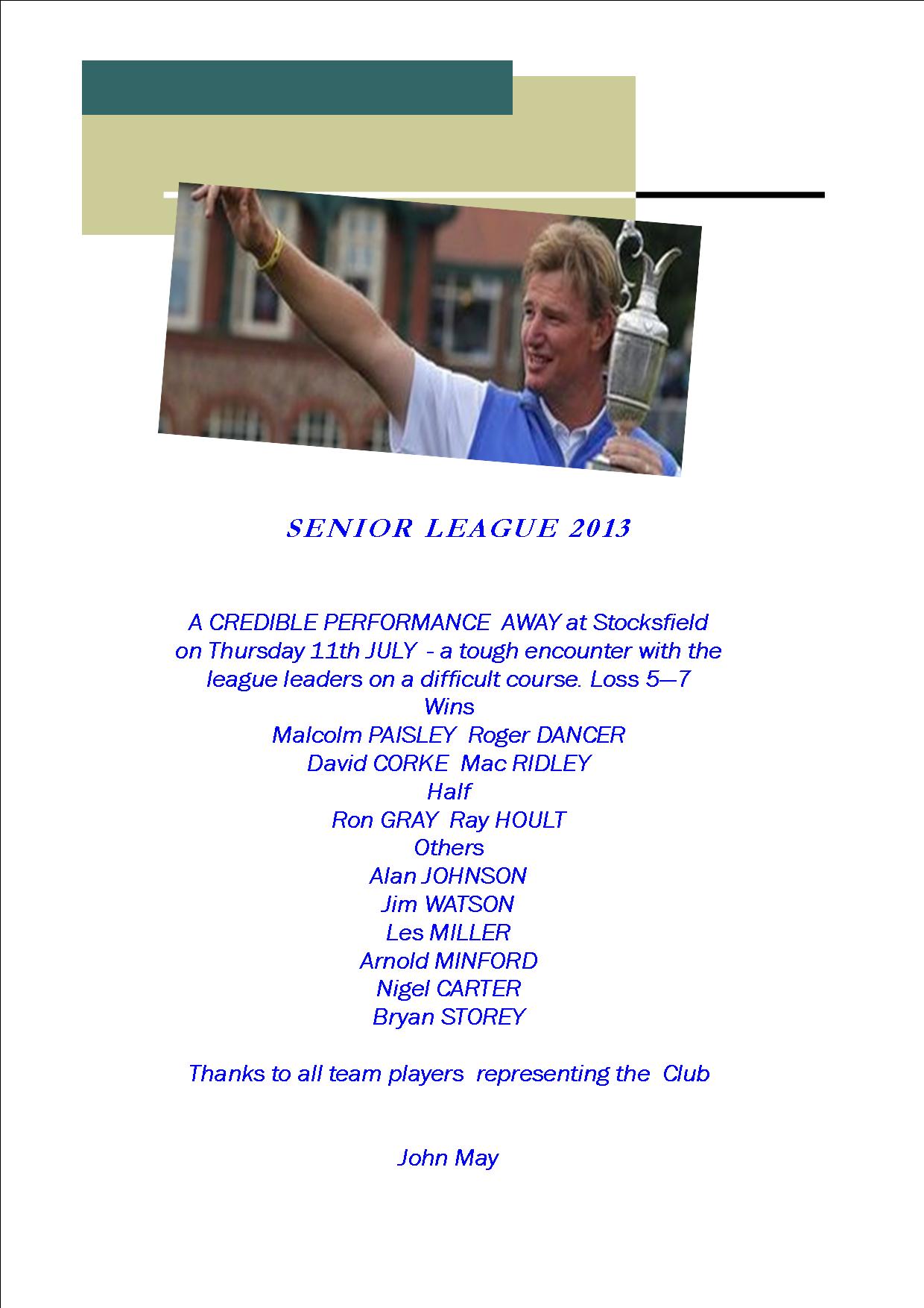 League v Stocksfield