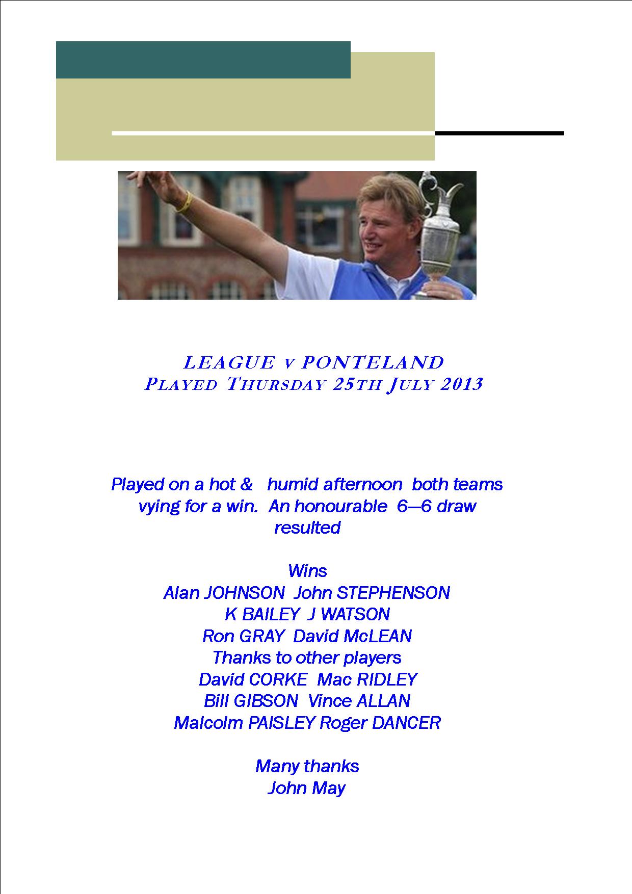 League v Ponteland