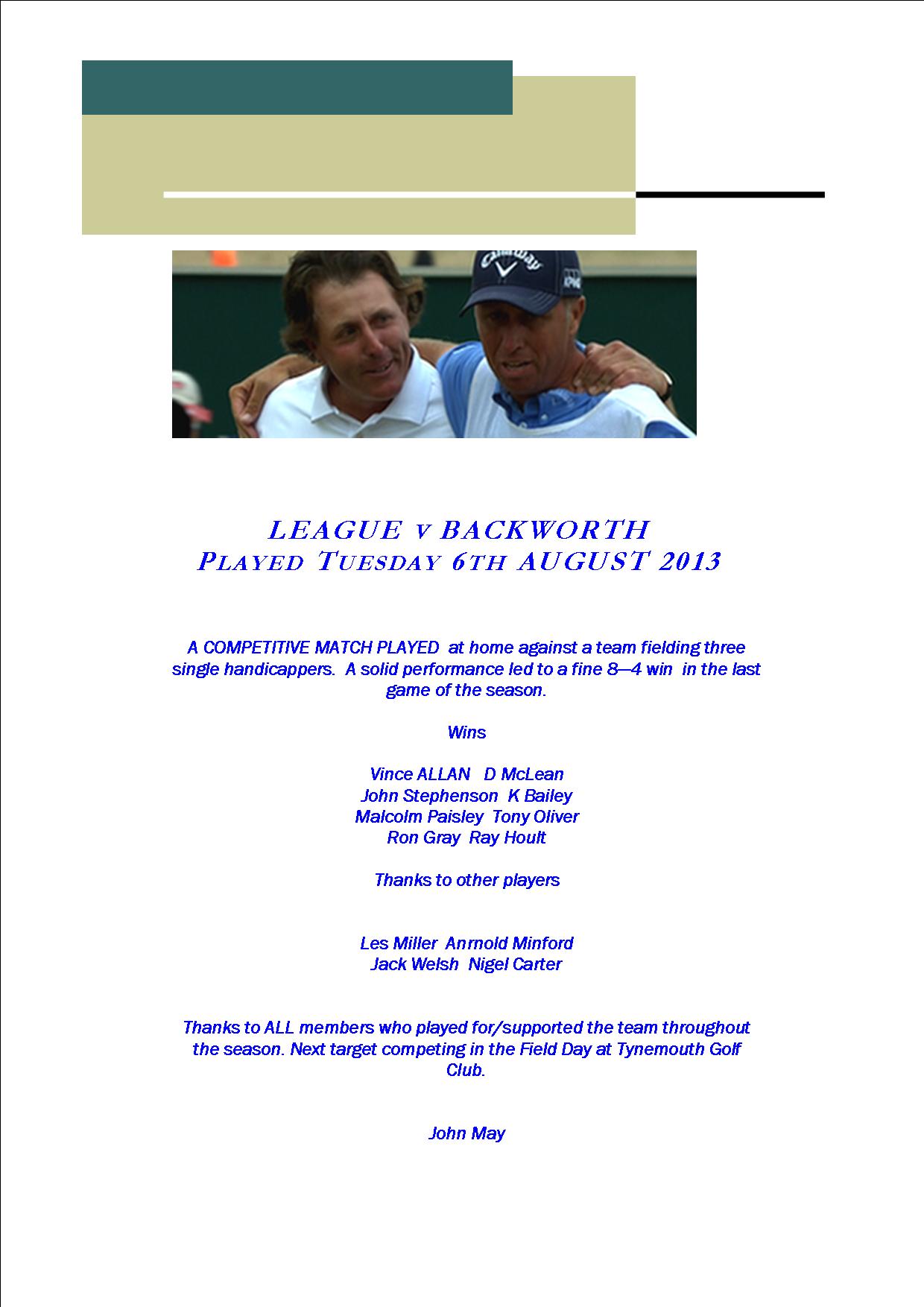 seniors backworth