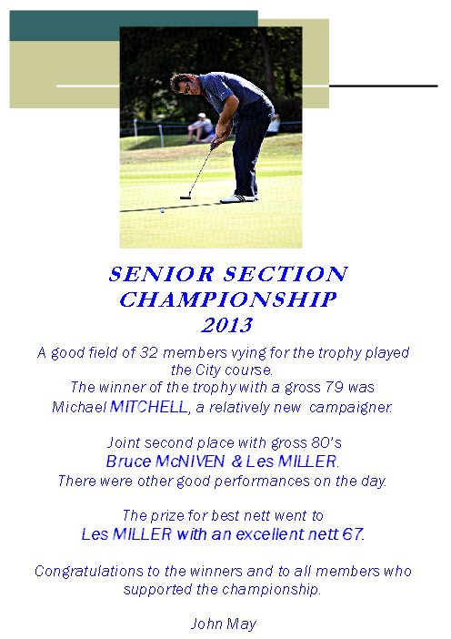 Seniors Championship 2013