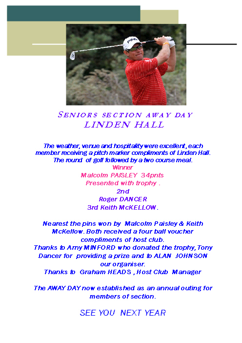 Seniors Away Day 2014