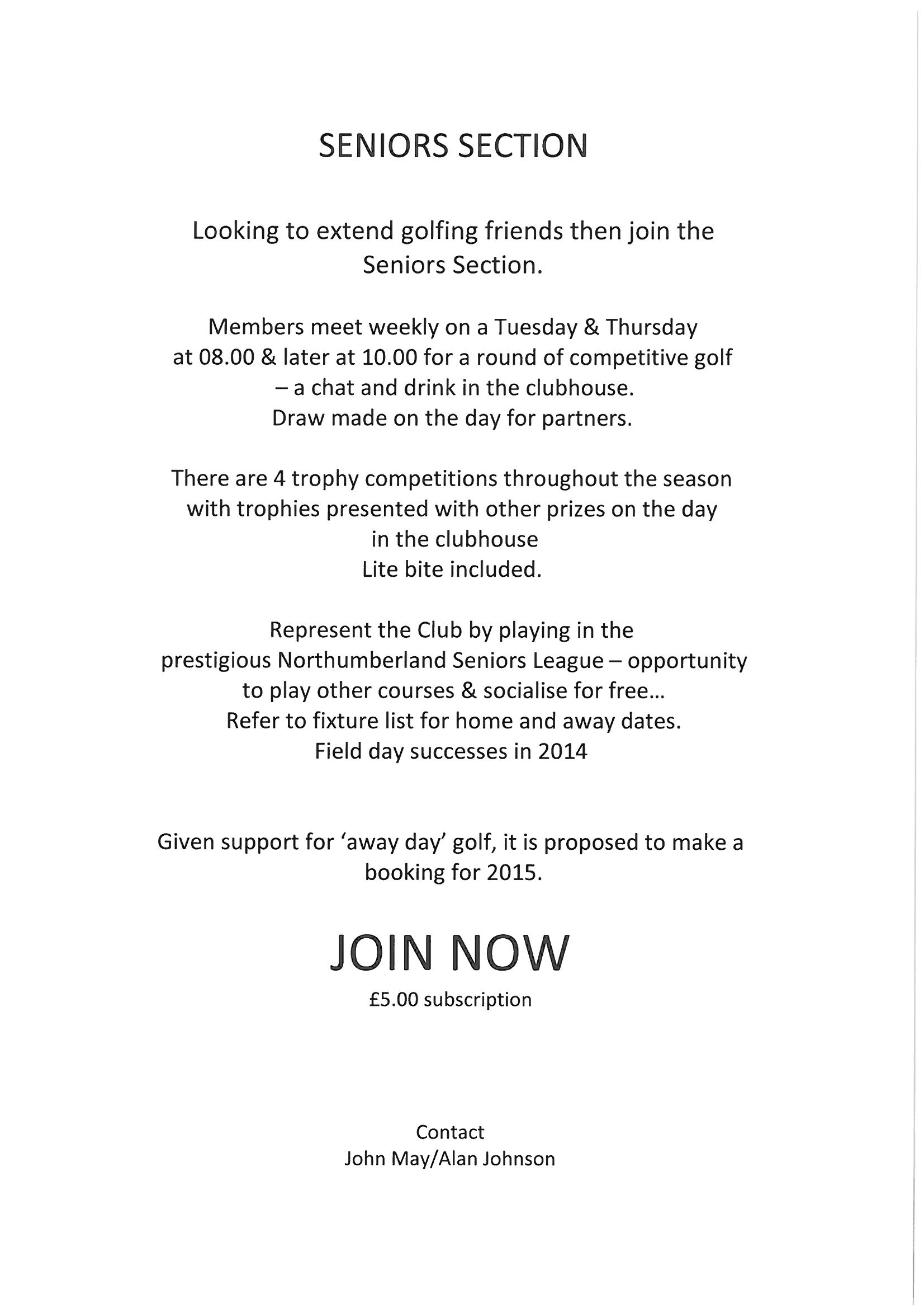 Seniors Advert